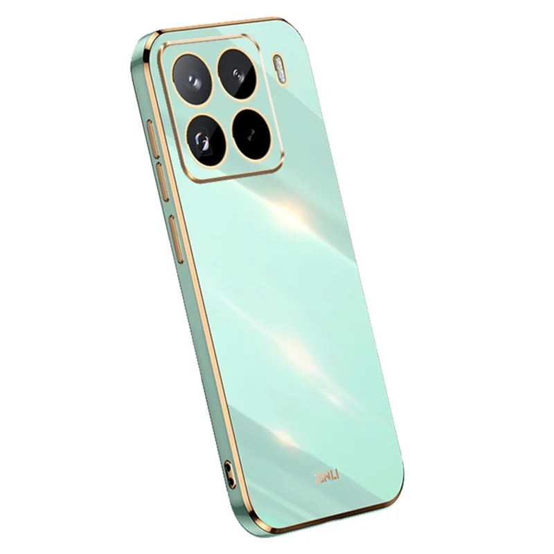 XINLI For Xiaomi 15 Pro Case TPU Phone Cover with Electroplating Frame - Cyan