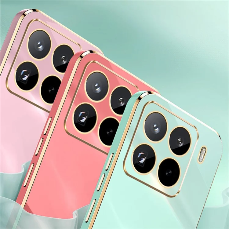 Custodia XINLI per Xiaomi 15 Pro con anello e supporto, rivestimento in TPU placcato - Ciano
