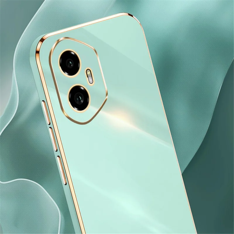 XINLI For Honor 300 Case TPU Phone Cover with Electroplating Frame - Cyan