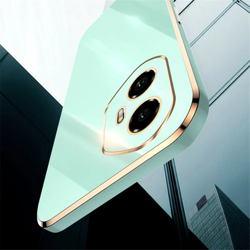 XINLI For Honor 300 Case TPU Phone Cover with Electroplating Frame - Cyan