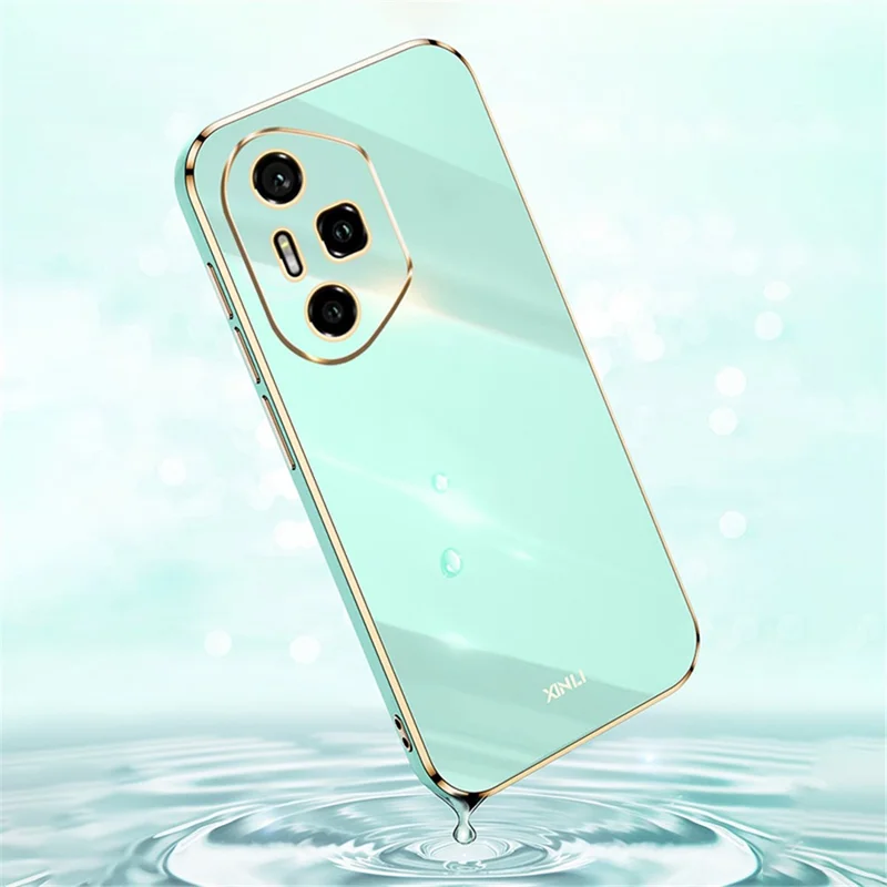 XINLI For Honor 300 Pro Case TPU Phone Cover with Electroplating Frame - Cyan