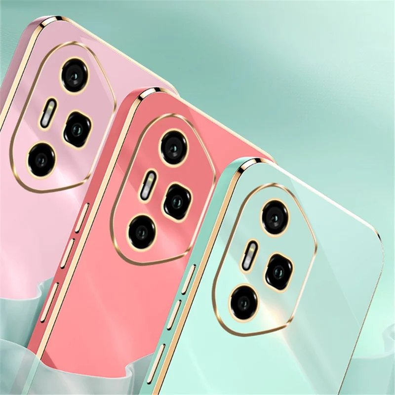 XINLI For Honor 300 Pro Case TPU Phone Cover with Electroplating Frame - Cyan