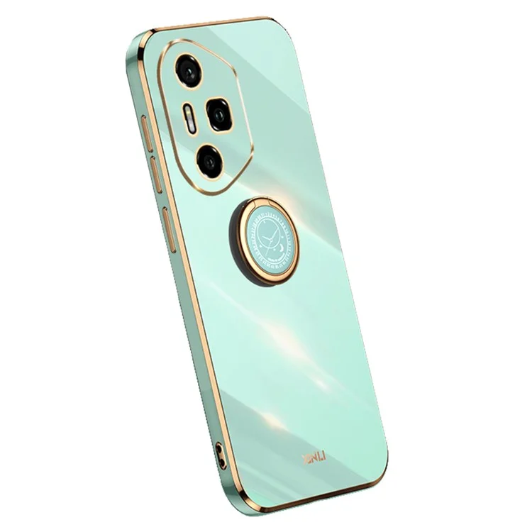 XINLI For Honor 300 Pro Case Ring Kickstand Electroplating TPU Phone Cover - Голубой