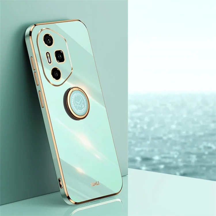 XINLI For Honor 300 Pro Case Ring Kickstand Electroplating TPU Phone Cover - Голубой