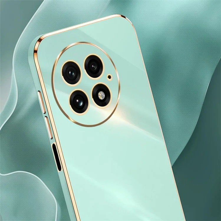 CUSTODIA PER ONEPLUS 13 XINLI IN TPU CON CORNICE ELETTROPLACCATA - CIANO