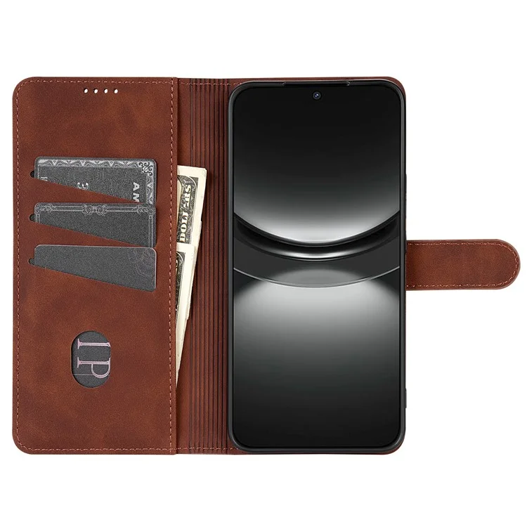 AZNS Hülle für Xiaomi Redmi K80 Pro 5G aus PU-Leder, Brieftasche-Handyhülle - Braun