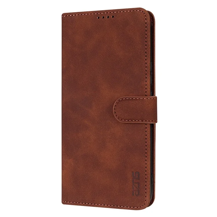 AZNS Hülle für Xiaomi Redmi K80 Pro 5G aus PU-Leder, Brieftasche-Handyhülle - Braun