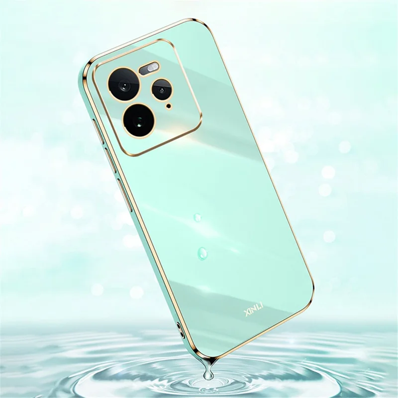 XINLI For Realme GT 7 Pro 5G Case TPU Phone Cover with Electroplating Frame - Cyan