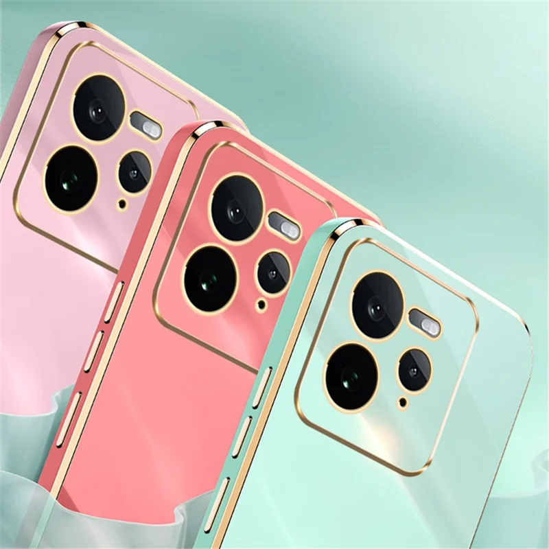 XINLI For Realme GT 7 Pro 5G Case TPU Phone Cover with Electroplating Frame - Cyan