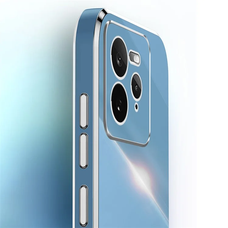 Custodia per Realme GT 7 Pro 5G XINLI con anello di supporto, rivestimento in TPU galvanizzato - Ciano