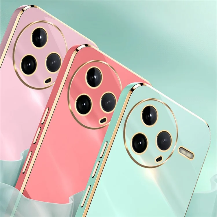 Funda para Xiaomi Redmi K80 5G de XINLI con anillo y soporte, cubierta de teléfono de TPU chapada - Cian