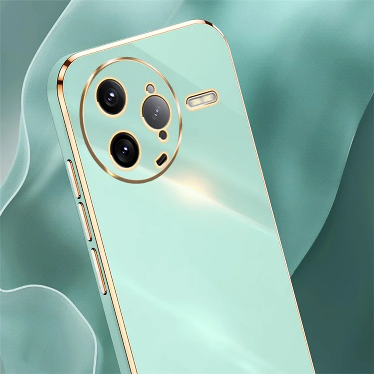 Cover per telefono XINLI per Xiaomi Redmi K80 Pro 5G in TPU con cornice cromata - Ciano