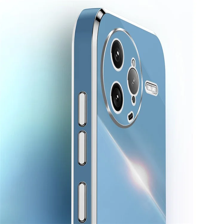 Custodia per Xiaomi Redmi K80 Pro 5G XINLI con anello di supporto, rivestimento in TPU placcato - Ciano
