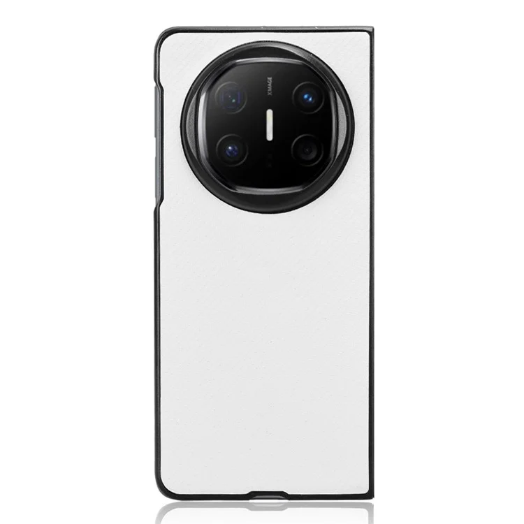 Custodia per Huawei Mate X6 con texture in fibra di carbonio, antiurto, in PU + PC - Bianca