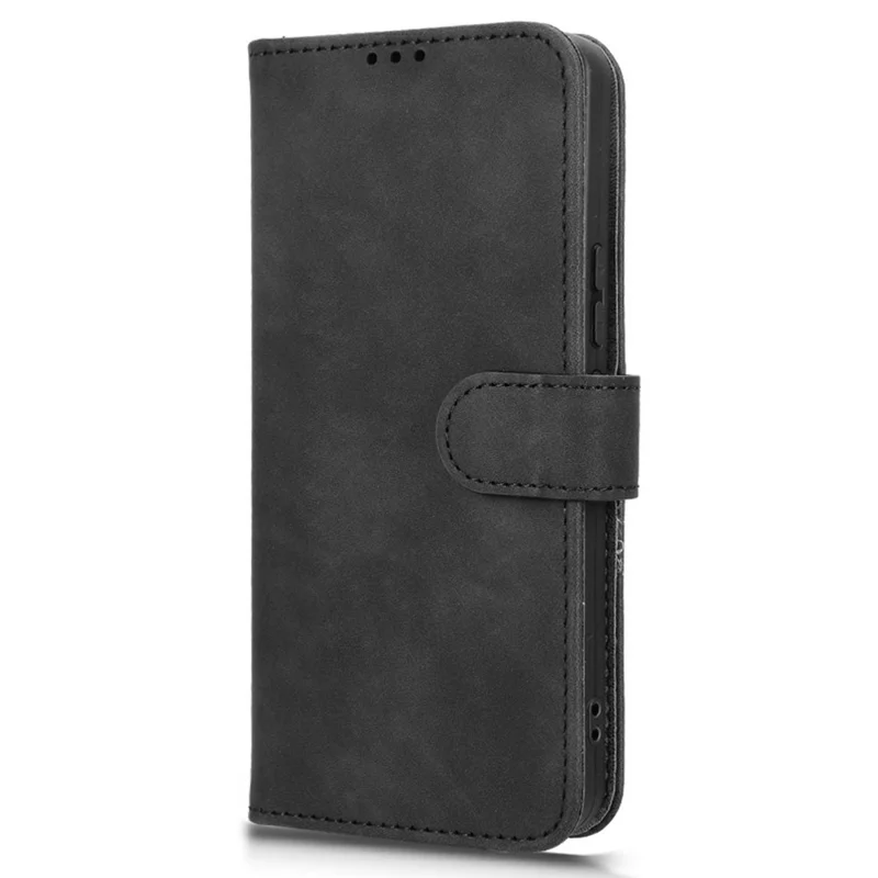 For Honor 300 Leather Case Skin Feel Anti Drop Wallet Flip Phone Cover - Black