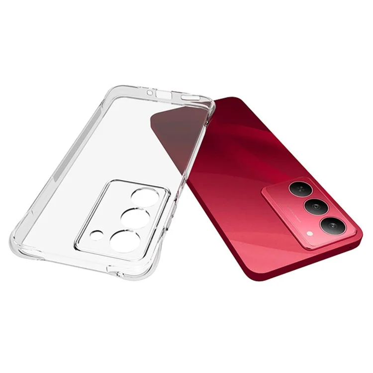 Für Realme 14x 5G / V60 Pro TPU-Handyhülle, rutschfest, transparente Mobiltelefon-Abdeckung