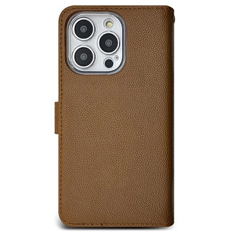 Étui en cuir portefeuille avec fermeture magnétique pour iPhone 14 Pro Max SIMPLY ROAR - Marron