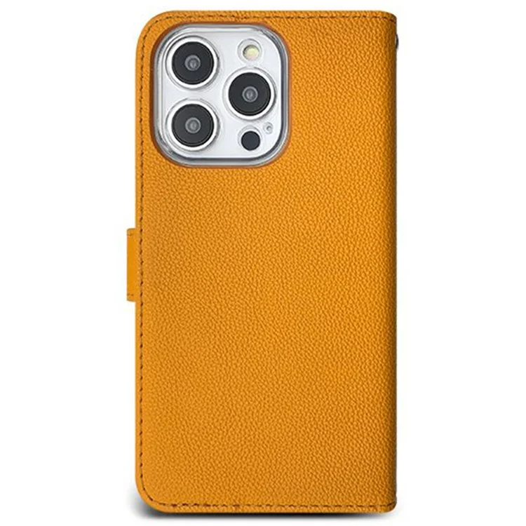 SIMPLY ROAR Lederetui für iPhone 13 Pro Max mit Magnetverschluss und Kartenfach - Orange
