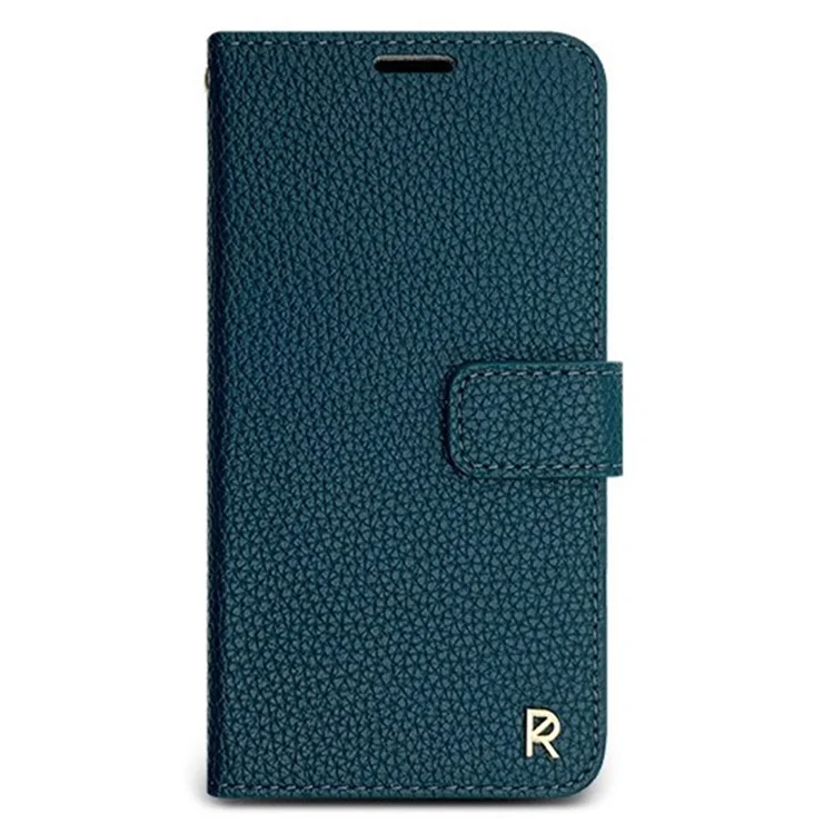 SIMPLY ROAR Funda para iPhone 15 Pro Max con bolsillo para tarjetas y tapa de cuero - Azul