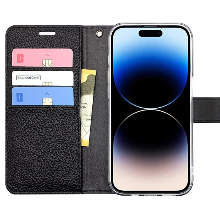 Funda con tarjetero de cuero para iPhone 14 Pro SIMPLY ROAR - Marrón