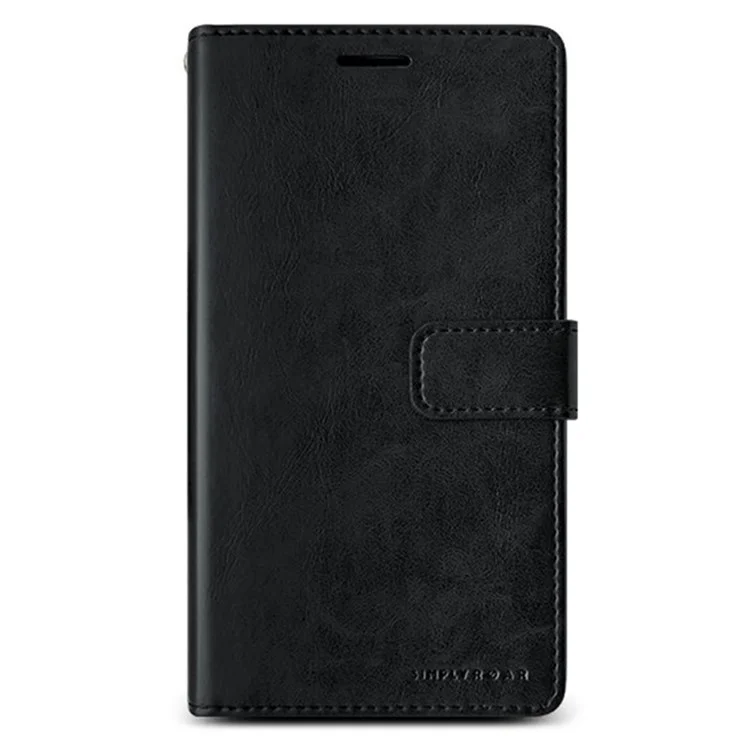 SIMPLY ROAR Lederetui für iPhone 15 Pro Max, Brieftasche, Klapphülle, Ständer - Schwarz