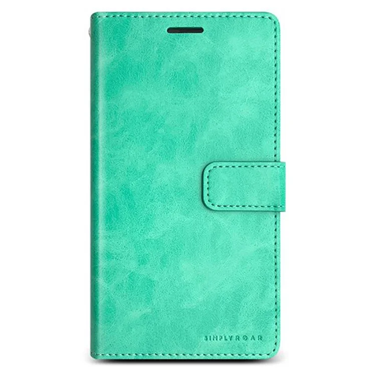 SIMPLY ROAR Lederetui Brieftasche Klapphülle für iPhone 15 Pro - Hellgrün