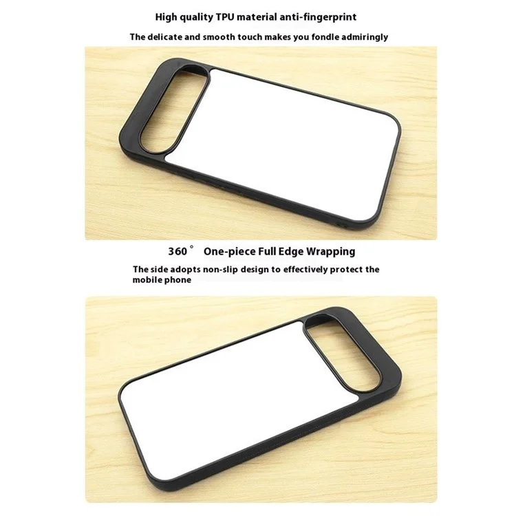 10 pezzi / confezione per Google Pixel 9 Pro XL Cover telefono PC + TPU Supporto stampa a trasferimento di calore