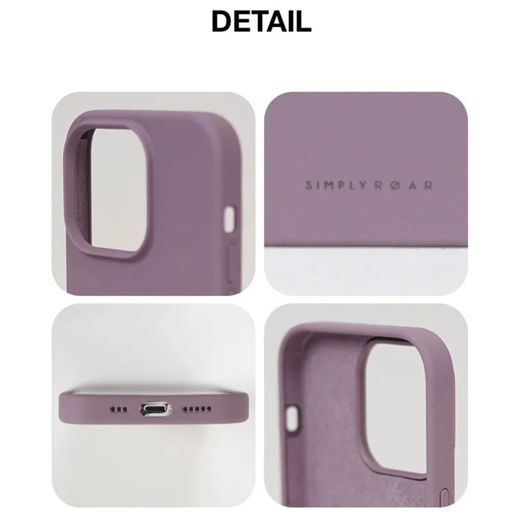 SIMPLY ROAR For iPhone 13 Pro Max Silicone Case Morandi Color Mobile Cover - Purple