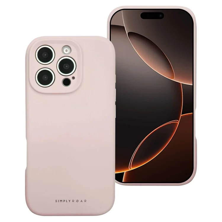 SIMPLY ROAR For iPhone 16 Pro Max Liquid Silicone Case Compatible with MagSafe Mobile Phone Cover - Pink