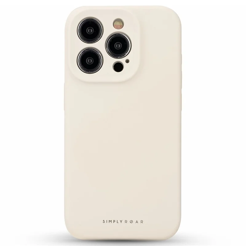 SIMPLY ROAR Flüssiges Silikonhülle kompatibel mit MagSafe für iPhone 15 Pro - Weiß