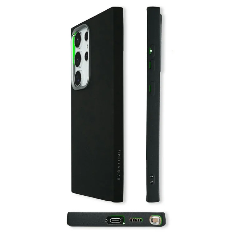 SIMPLY ROAR Чехол для Samsung Galaxy S25 Ultra Текстурированный ТПУ ударопрочный чехол для телефона - Белый