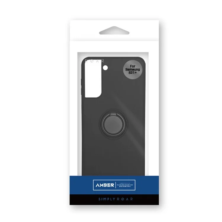 SIMPLY ROAR Funda para Samsung Galaxy S23 con soporte de anillo y soporte, funda de silicona líquida para teléfono - Verde del ejército