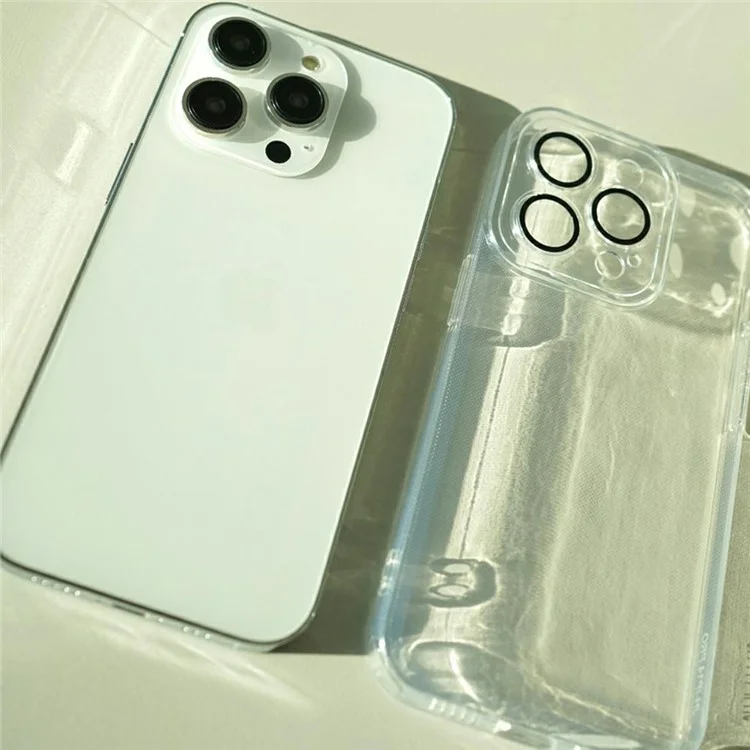 SIMPLY ROAR Чехол для iPhone 14 Pro Max, кристально-прозрачный ТПУ-чехол для телефона с пленкой для объектива