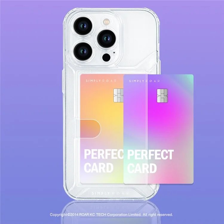 SIMPLY ROAR Чехол для iPhone 13 Pro Max с держателем для карт, прозрачный TPU-чехол для телефона