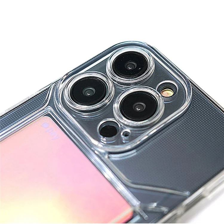 SIMPLY ROAR Чехол для iPhone 13 Pro Max с держателем для карт, прозрачный TPU-чехол для телефона