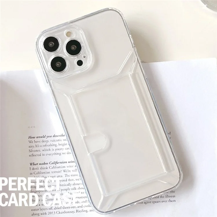 SIMPLY ROAR Чехол для iPhone 13 Pro Max с держателем для карт, прозрачный TPU-чехол для телефона