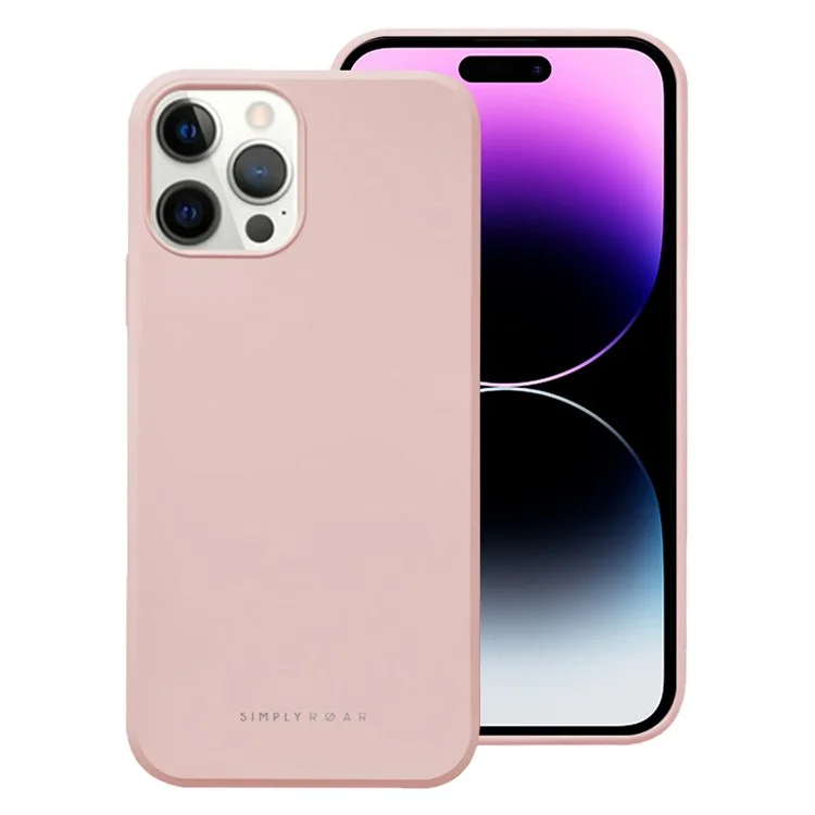 SIMPLY ROAR Hülle für iPhone 14 Pro, weiche TPU-Rückseite mit seidenartiger Textur - Pink