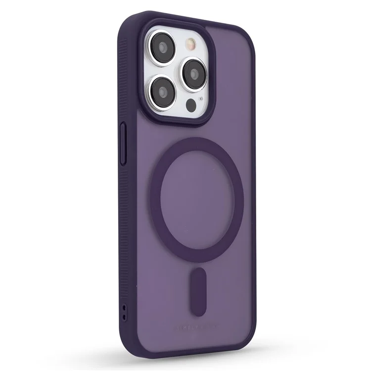 SIMPLY ROAR Capa para iPhone 13 Pro Compatível com MagSafe Telefone PC + Capa de Telefone Fosca Translúcida de TPU - Roxo