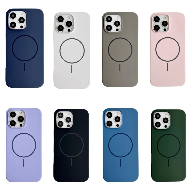 For iPhone 16 Pro Max Case Compatible with MagSafe Silicone Phone Back Cover - Light Pink