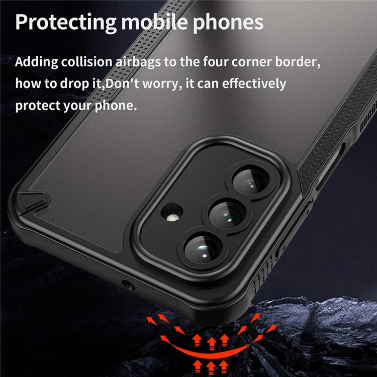 Custodia ibrida opaca per Samsung Galaxy A26 5G - Nero