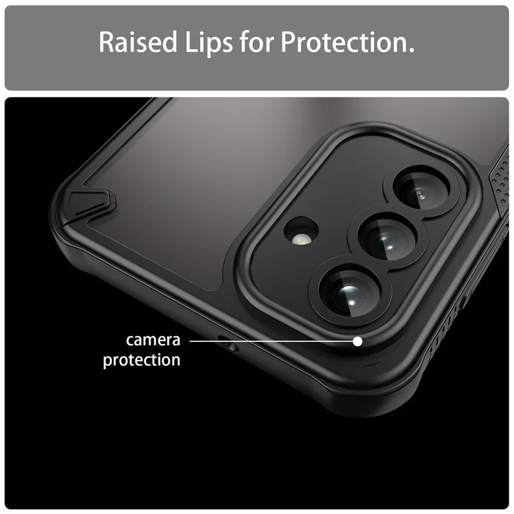 Custodia ibrida opaca per Samsung Galaxy A26 5G - Nero