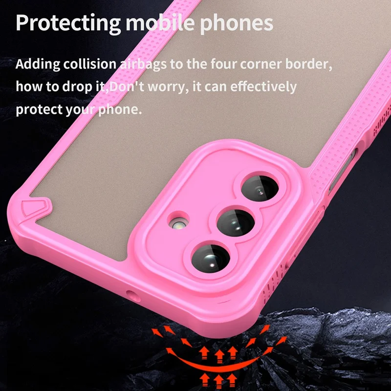 For Samsung Galaxy A26 5G Case Hybrid Frosted Phone Back Cover - Pink