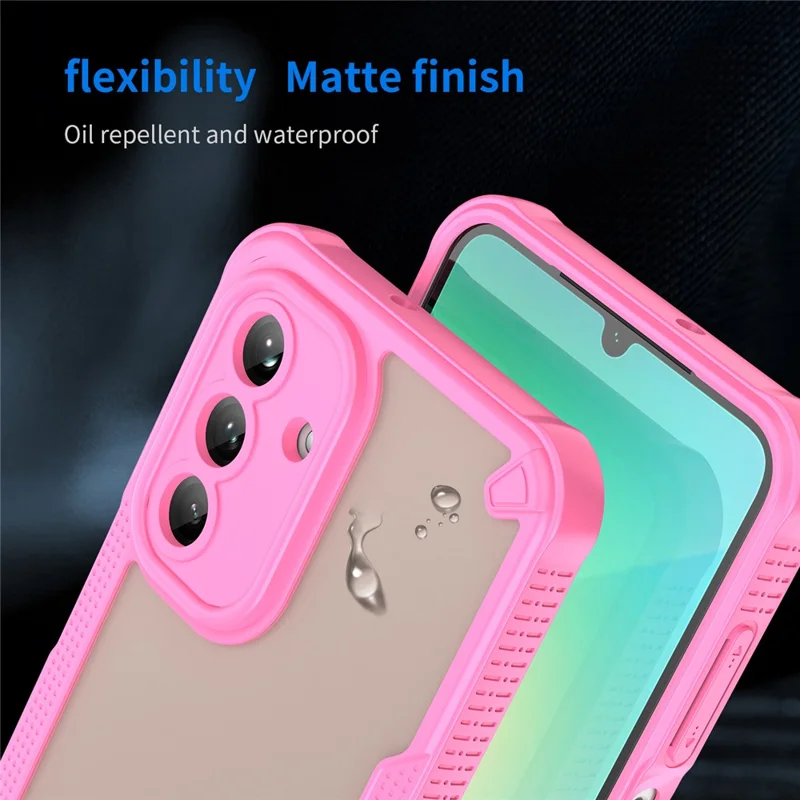 For Samsung Galaxy A26 5G Case Hybrid Frosted Phone Back Cover - Pink