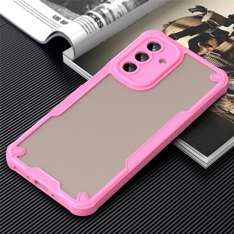 For Samsung Galaxy A26 5G Case Hybrid Frosted Phone Back Cover - Pink