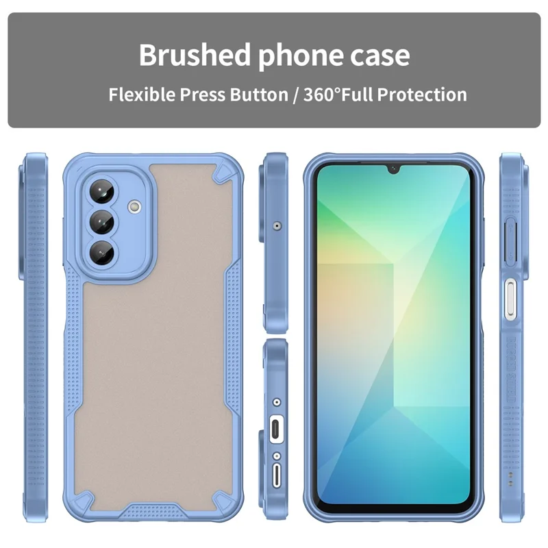 For Samsung Galaxy A26 5G Case Hybrid Frosted Phone Back Cover - Blue
