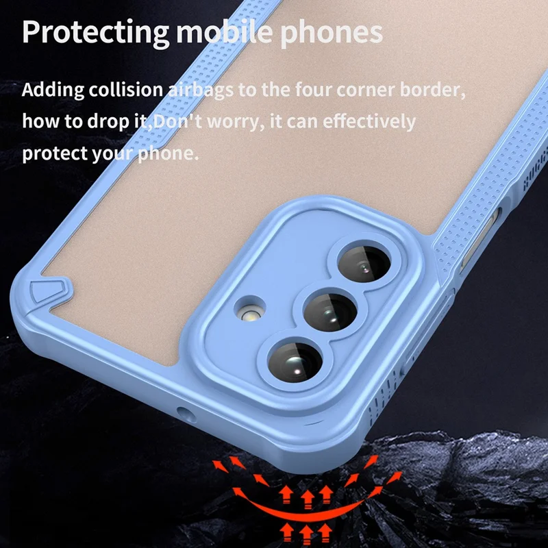 For Samsung Galaxy A26 5G Case Hybrid Frosted Phone Back Cover - Blue