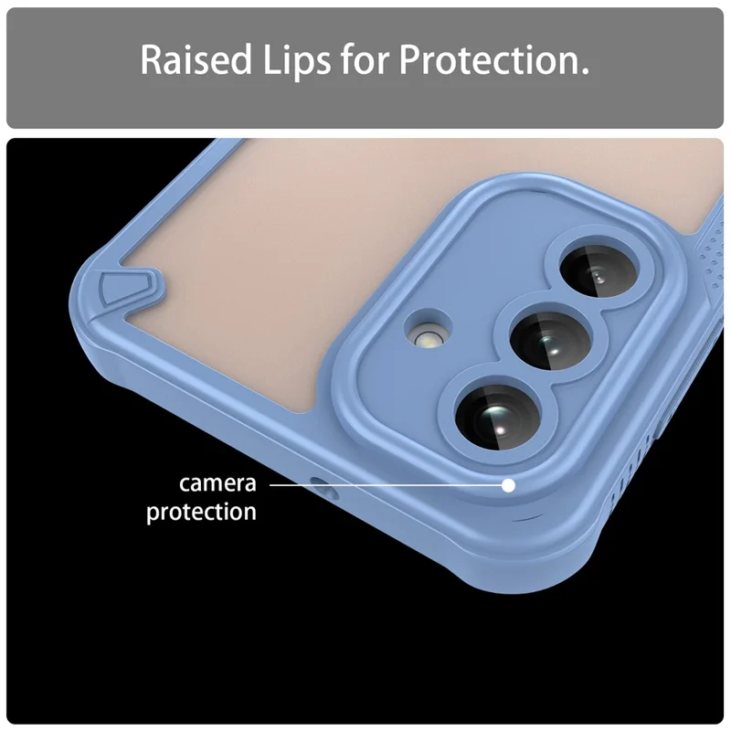 For Samsung Galaxy A26 5G Case Hybrid Frosted Phone Back Cover - Blue