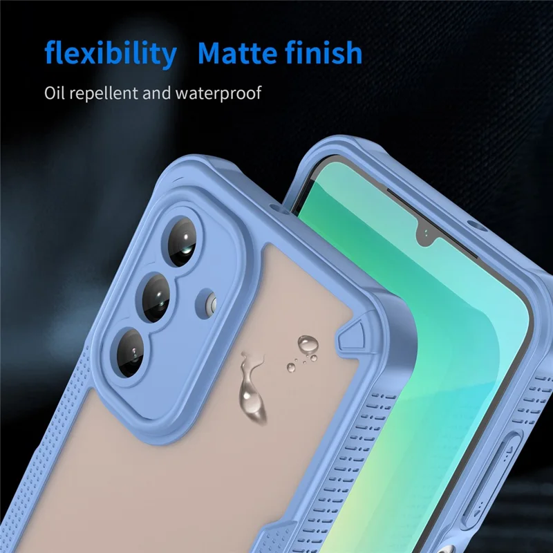 For Samsung Galaxy A26 5G Case Hybrid Frosted Phone Back Cover - Blue