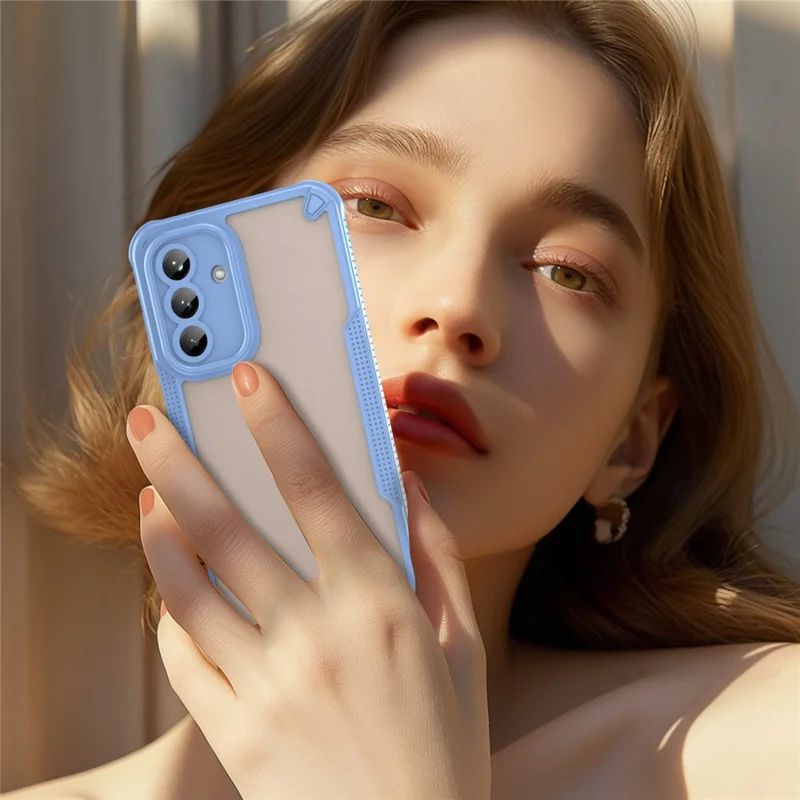 For Samsung Galaxy A26 5G Case Hybrid Frosted Phone Back Cover - Blue