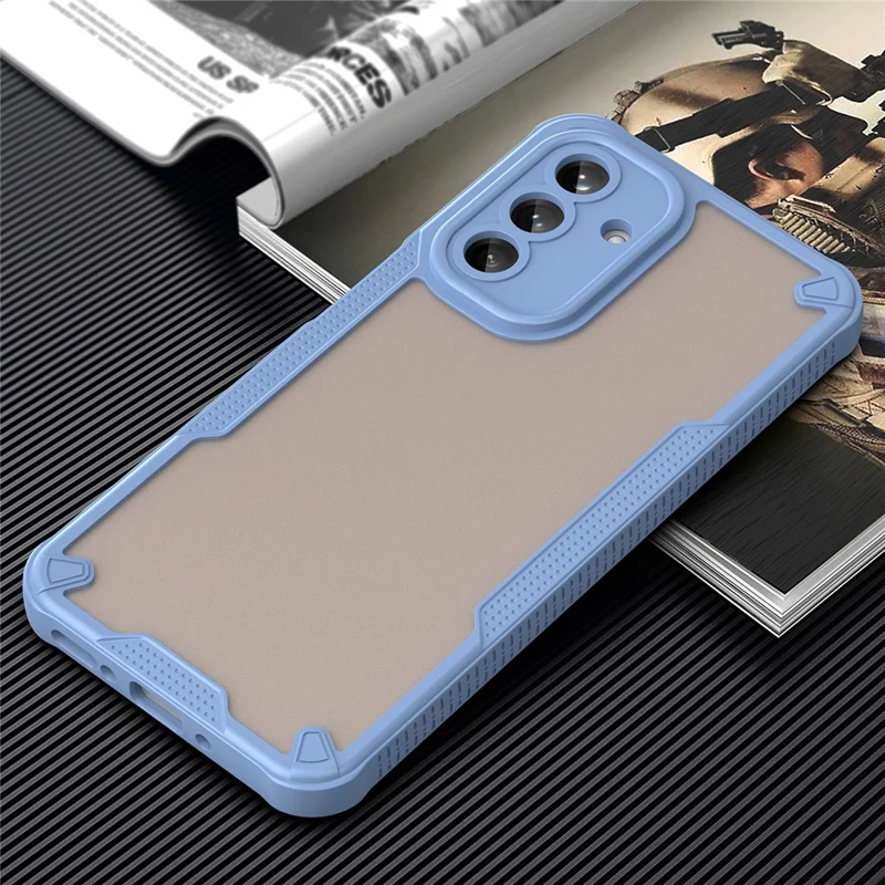 For Samsung Galaxy A26 5G Case Hybrid Frosted Phone Back Cover - Blue